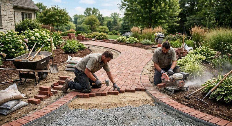 Brick Landscaping Installation in Norwalk, CT